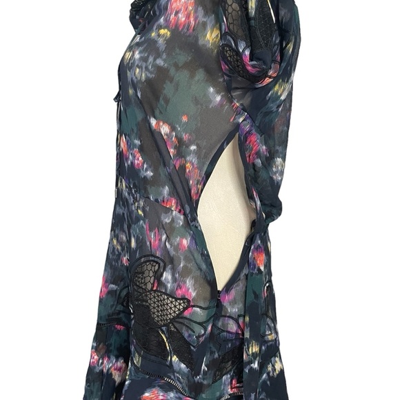 NWT Reiss Kensie Smudge Embroidered Mini Floral Print - Picture 5 of 12